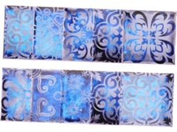 Conjunto De 10 Adesivos De Parede Vintage Em Pvc Com Estampa De Azulejos Para Cozinha.