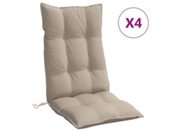 Highback Chair Cushion, Highback Chair Cushions Vidaxl Cinzento-acastanhado Tecido (n/a)