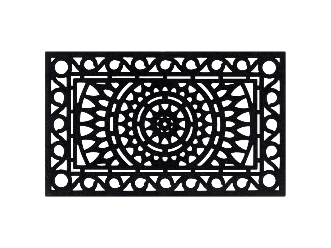 Tapete de Porta Retangular 45x75 Cm Borracha MAISON EXCLUSIVE