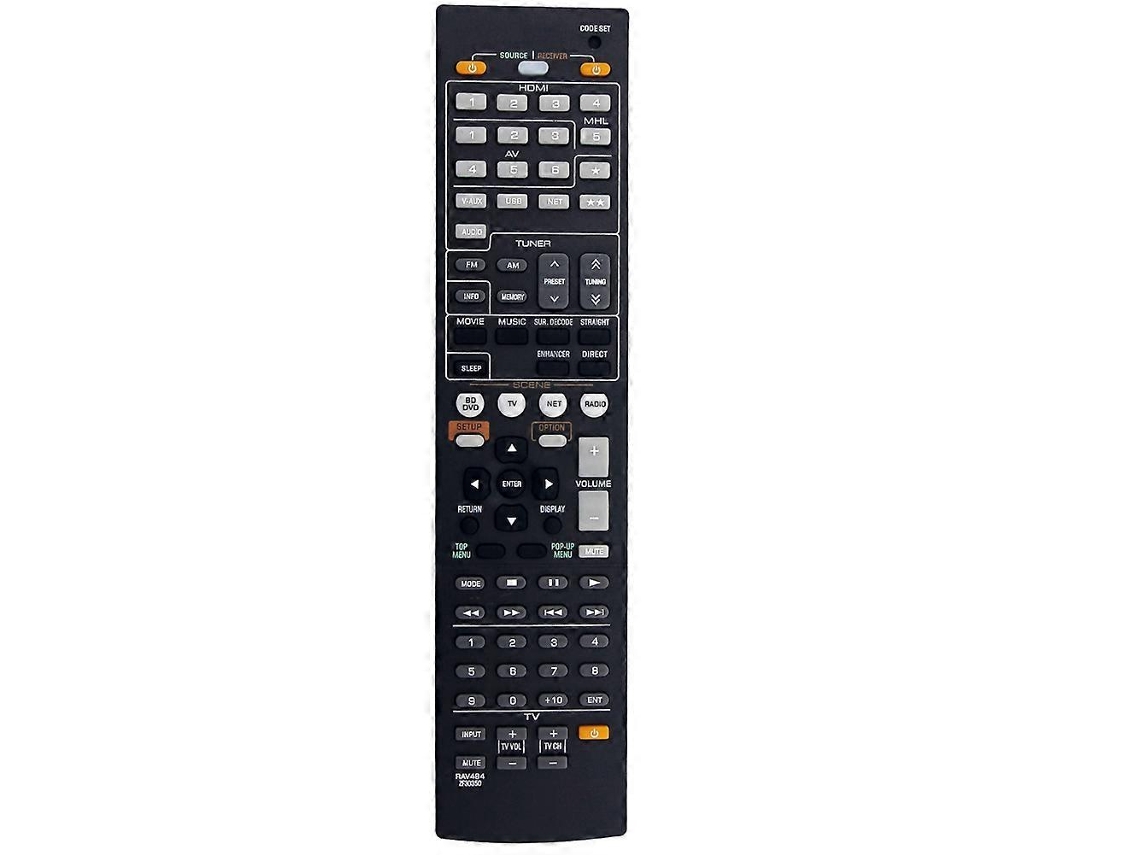 Controle Remoto De Substituição Rav494 Zf30350 Para Receptor Av Yamaha Rx-v475 Rx-v475bl Htr-4066 Rxv475 Htr4066 Rxv475bl