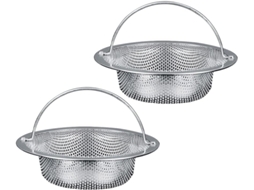 Conjunto De 2 Filtros De Pia Em Aço Inoxidável Para Cozinha