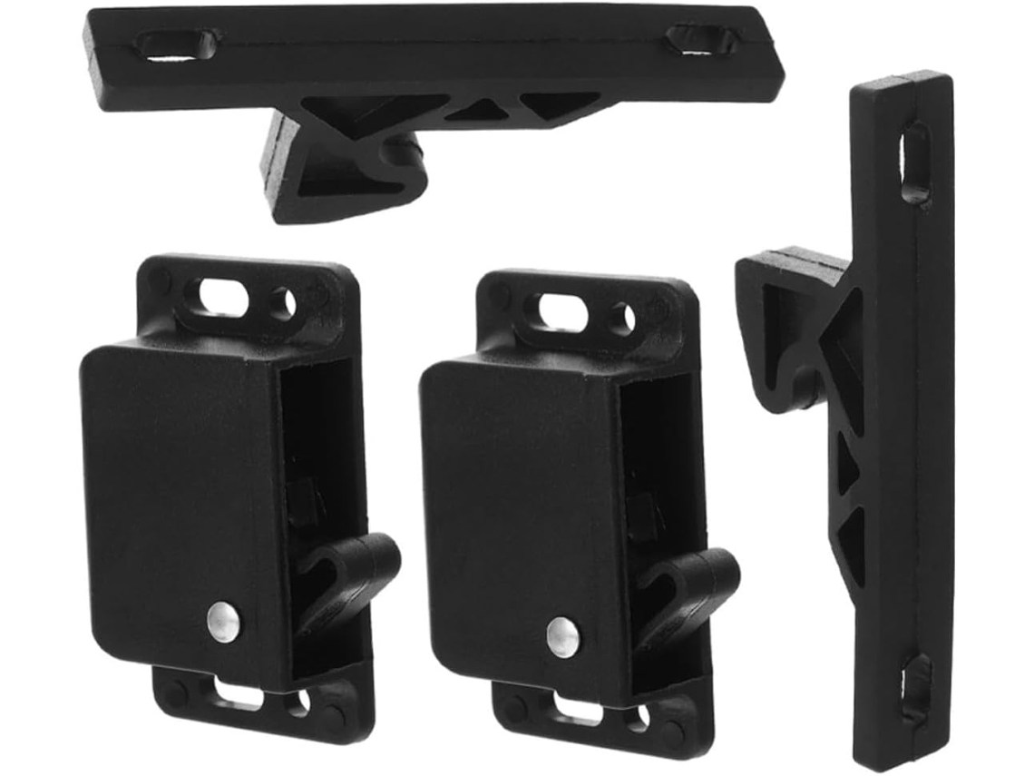 Conjunto De 2 Fechos Laterais Para Portas, Fácil Instalação, Redução De Ruído, Ideal Para Camping - Abs