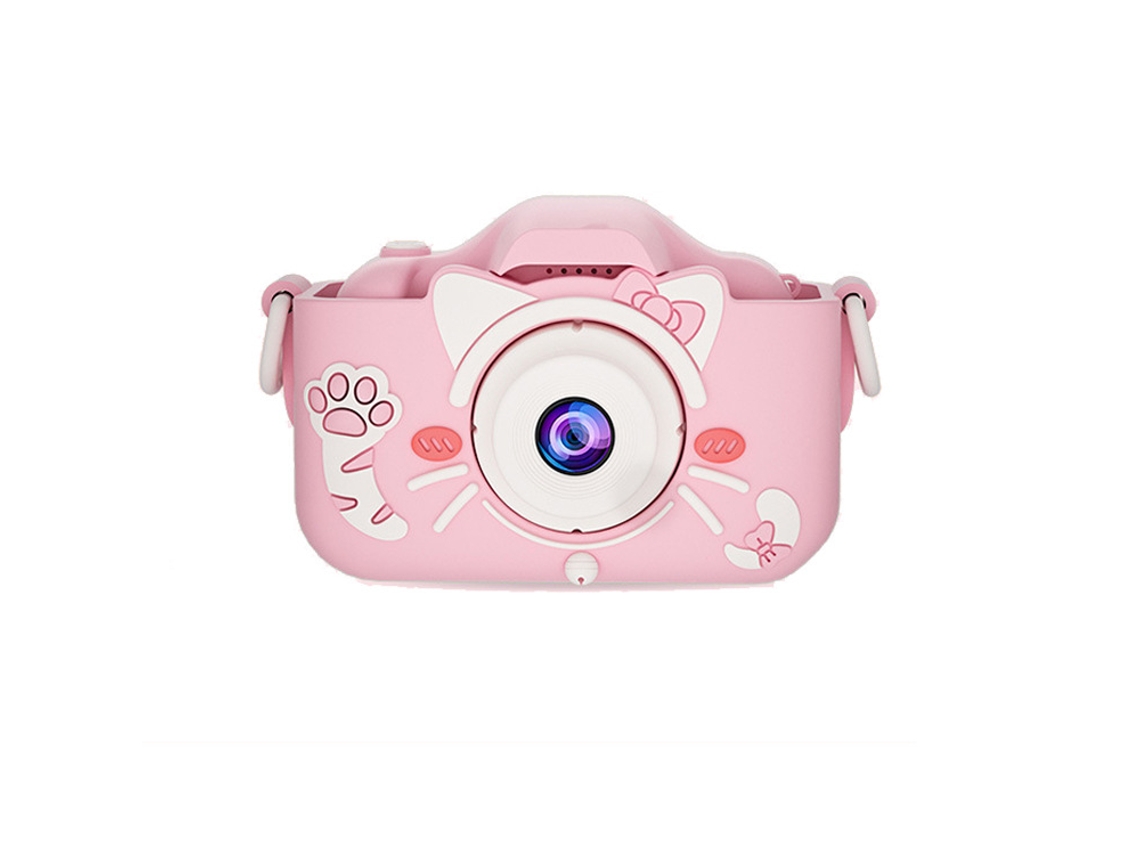 Câmera Infantil 2,0 Polegadas/1080p Hd/lente Dupla/cartão 32g Incluído Brilvibera (rosa)