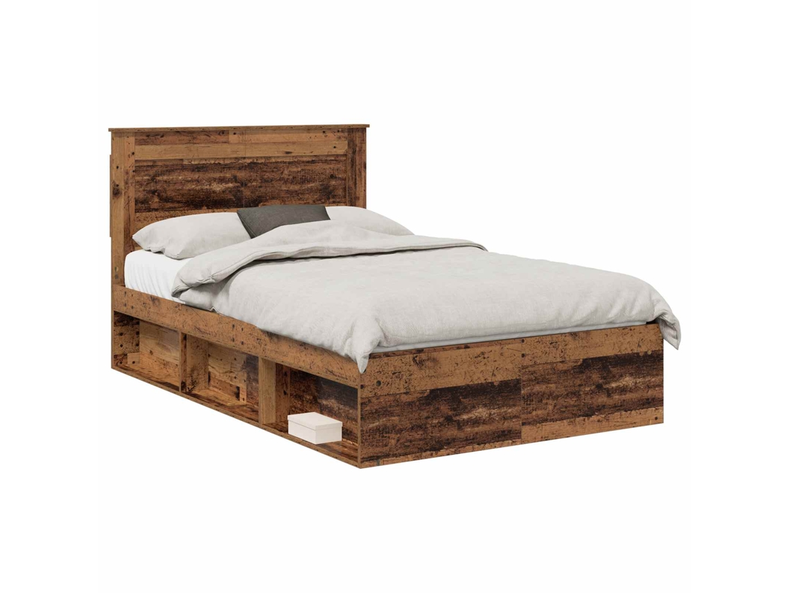 Estrutura da Cama com Cabeceira Madeira Antiga 120x200 cm MAISON EXCLUSIVE