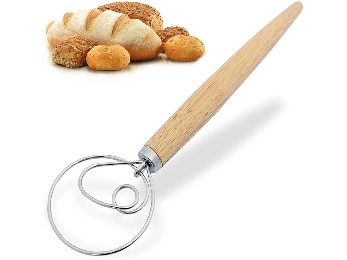 Batidor de massa de aço inox 304, 33cm, para panificação Marca