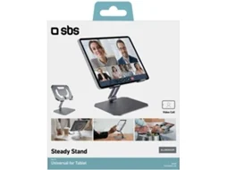 Suporte SBS de Alumínio para Tablets (Aço Inoxidável - Preto)