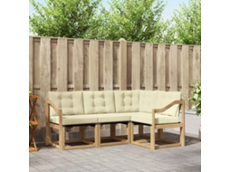 Vidaxl Conjunto De Sofás Para Exterior 4 Pcs Branco E Creme