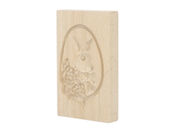 Moldes De Biscoitos De Madeira Com Desenhos De Coelho E Flor Reutilizáveis Laváveis Para Confeitaria Em Casa