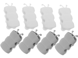 Nuobesty Conjunto De 8-suportes Silicone Para Chuveiro Com Ventosa Instalação Fácil E Sem Furos