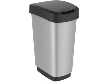 Balde do Lixo Swing Art, 25 l, Preto e Cinzento