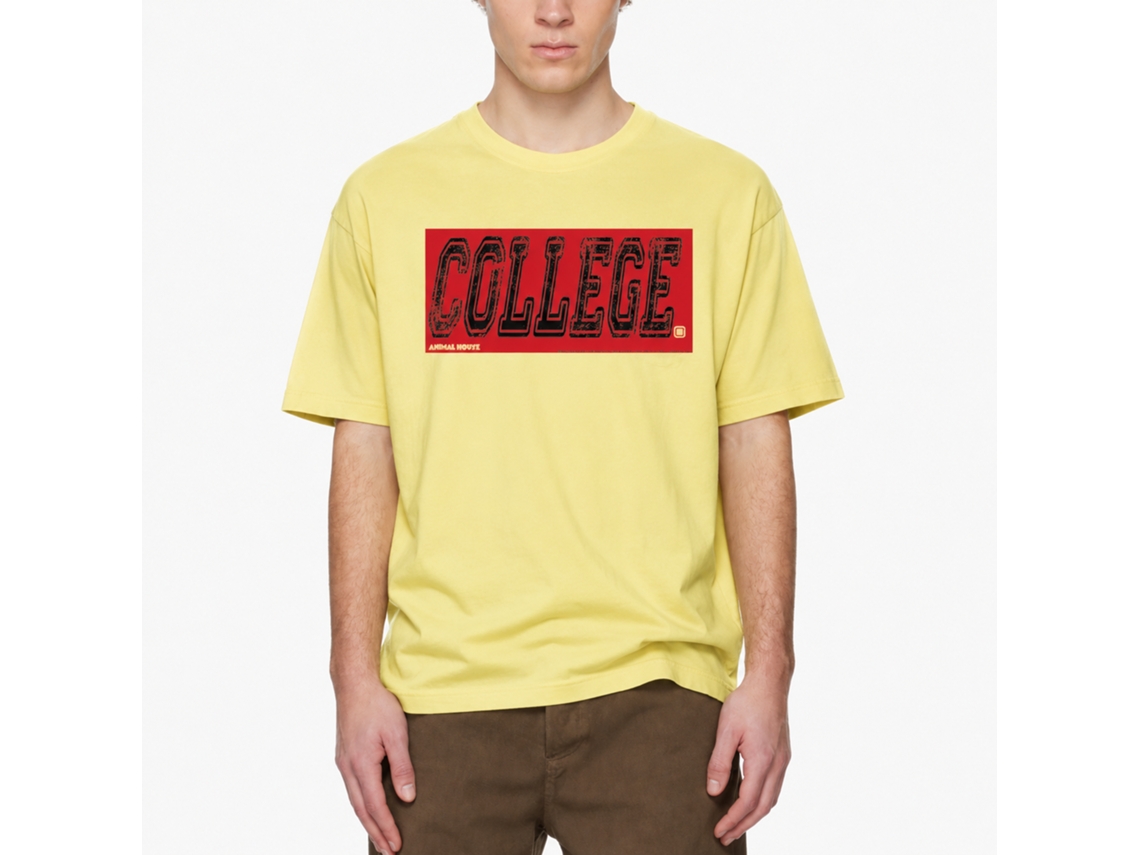 Rockinstone Animal House Movie College Oby Solid Yellow Adult T-shirt Size:xl