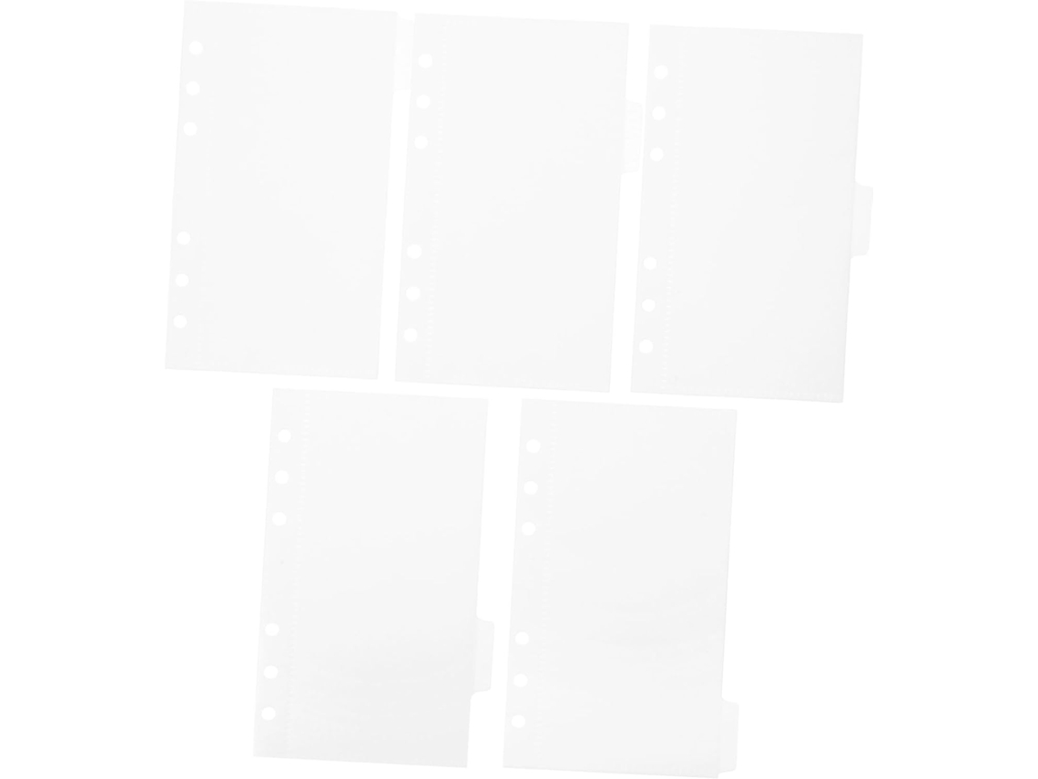Pasta A6 Com 5 Divisórias Removíveis, Econômica E Reutilizável, Material Leve, Ideal Para Escritório Gokoco
