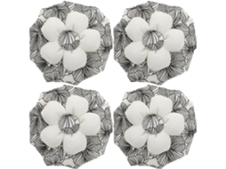 Nuobesty Conjunto De 4-protetores Maçaneta Segurança Em Formato Flor, Tecido De Algodão Macio Para Conforto No Inverno E