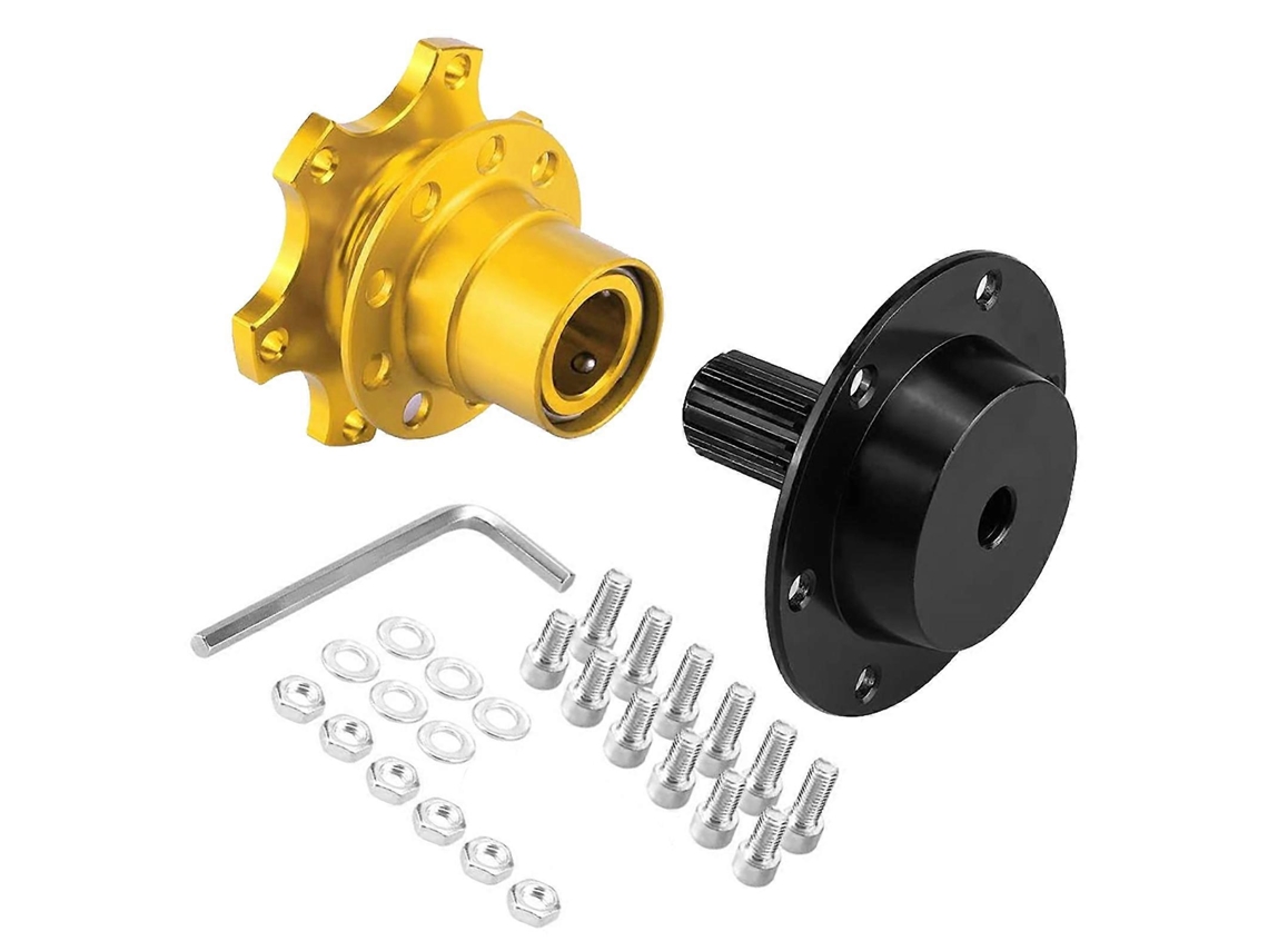 Adaptador Universal Dourado Para Cubo De Volante De Carro, Adaptador De Liberação Rápida Para Corrida, Kit De Encaixe Rápido Hengjian