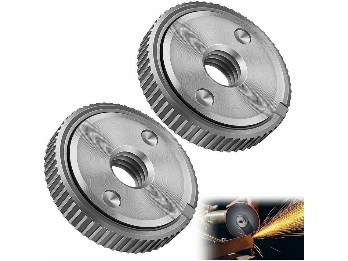 Conjunto De 2 Porcas De Fixação Rápida Para Esmerilhadeira Angular Com Rosca M14, Acessórios Para Fixação De Discos De Corte De Ferramentas Elétricas