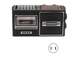 Gravador de Fita com Rádio e Cartão Portátil LAXISCREED