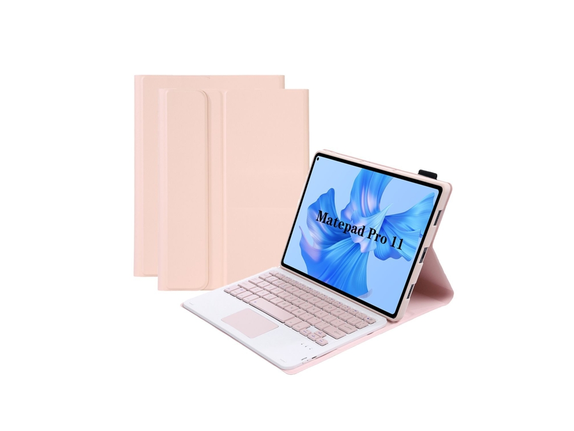Lurelia Capa Com Teclado Bluetooth Para Huawei Matepad 112023 Tipo De Toque, Layout Pt, Rosa
