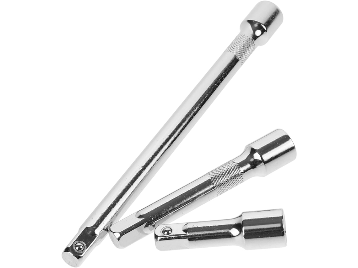 Conjunto De 3 Extensões Flexíveis De Aço Para Chave Catraca De 1/2 Polegada, 5, 10 Polegadas)