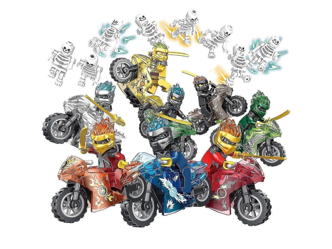 Conjunto De 8 Figuras Mini De Ninja, Detalhadas E Resistentes
