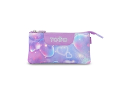 Estojo Escolar TOTTO Heart, 11 X 22 X 35 Cm, Roxo