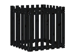 Garden Planter, Garden Planters Vidaxl Preto Madeira De Pinho (70 X 70 X 70 Cm)