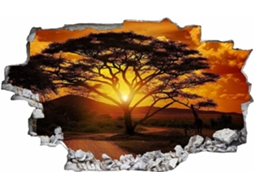 Adesivos de parede 3D em PVC com paisagem, autoadesivos para janelas, quarto, sala de estar e decoração de escritório, 70x110cm