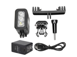 Luz de preenchimento LED submersível à prova d'água até 45m para câmera de ação GoPro Hero 4
