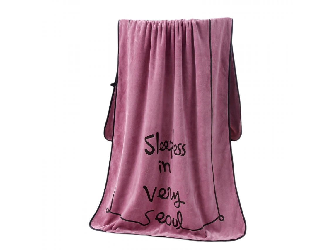 Conjunto de 2 Toalhas de Microfibra para Banheiro, 70cm X 140cm, Secagem Rápida, Cor Coral Velvet, Absorvente, Roxo BRILVIBERA