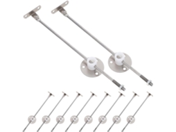 Conjunto De 10 Dobradiças Suporte Para Portas Armário, Prateadas, Para Armários De Cozinha