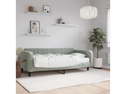 Vidaxl Sofá-cama Com Colchão 100x200 Cm Veludo Cinzento-claro