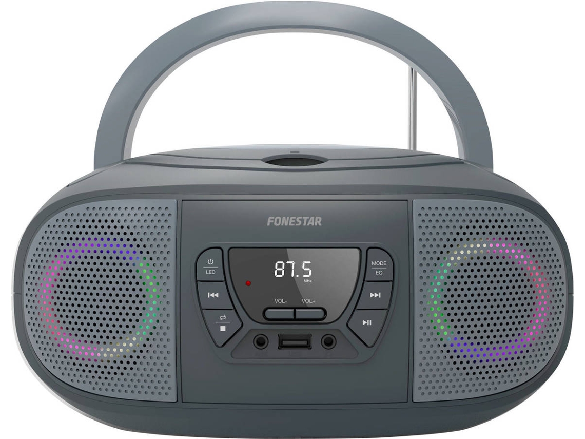 Rádio Boombox FONESTAR Boom Go (Cinzento - Digital - Bluetooth)