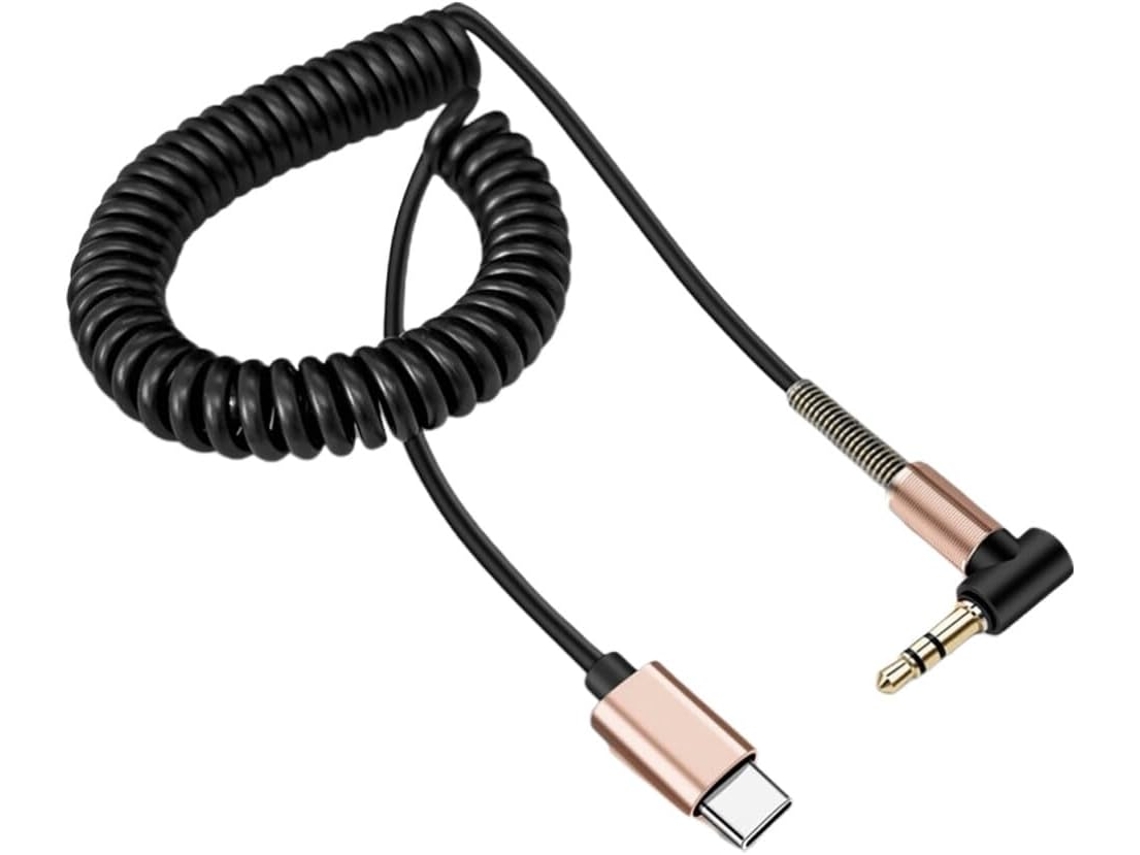 Adaptador De Áudio Conector Angular Para Jack De 3,5 Mm, Usb-c, Cobre