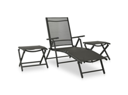 Conjunto de 3 peças para sala de estar, têxtil e alumínio marrom, DKD Home Decor