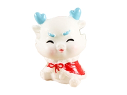 Laxiscreed Ornamento De Natal Com Dragão Branco De Resina Para Decoração De Carro E Boa Sorte