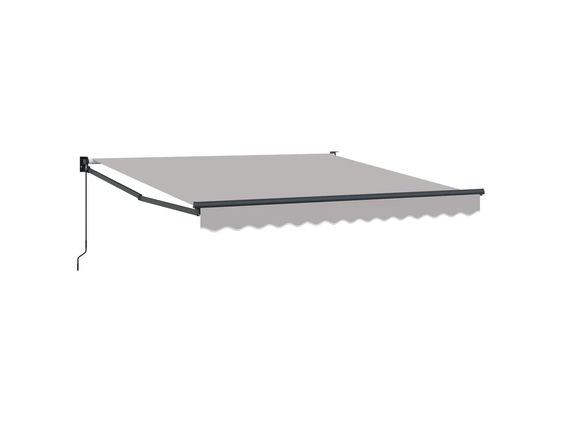 Conjunto 1 Toldo Externo Vidaxl Cinzento-claro Poliéster (300 X 250 X 165 Cm)