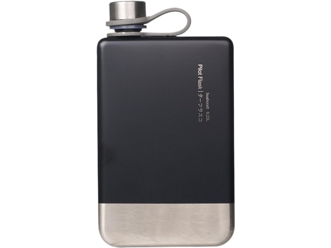 Cantil de Bolso com Design Curvo, Capacidade de 237 Ml, Recipiente Discreto para Uísque, Fabricado em Aço Inoxidável CHABERLU