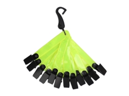 12 Marcadores De Trilha Reflectivos Com Clips Visíveis Para Caminhada Caça Outdoor Amarelo