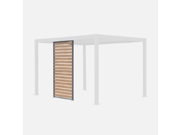 Persiana 130cm De Alumínio Com Efeito Madeira Para Pérgola Triomphe 3x4m, Antracite Sweeek
