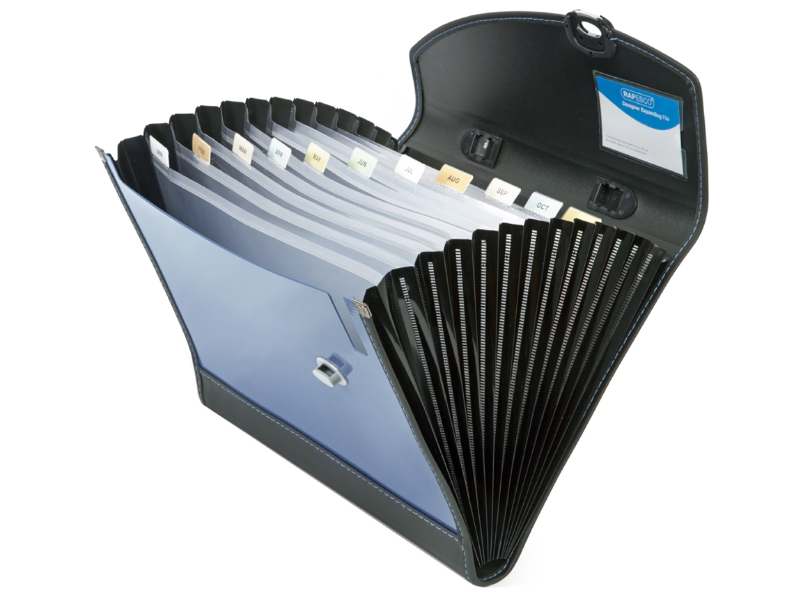 Bolsa de Ventilador de Design RAPESCO Din A4 13 Compartimentos Azul