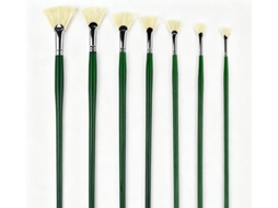 Conjunto De 7 Pincéis Em Formato De Leque – Para Pintura Com Guache E Óleo.