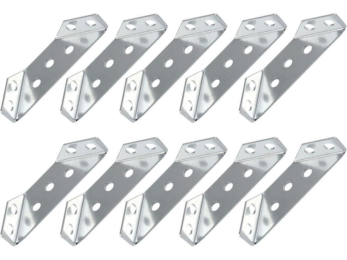 10 Cantoneiras De Aço Inoxidável Para Móveis, Suportes De Canto Reforçados Para Gavetas E Armários, Cantoneiras