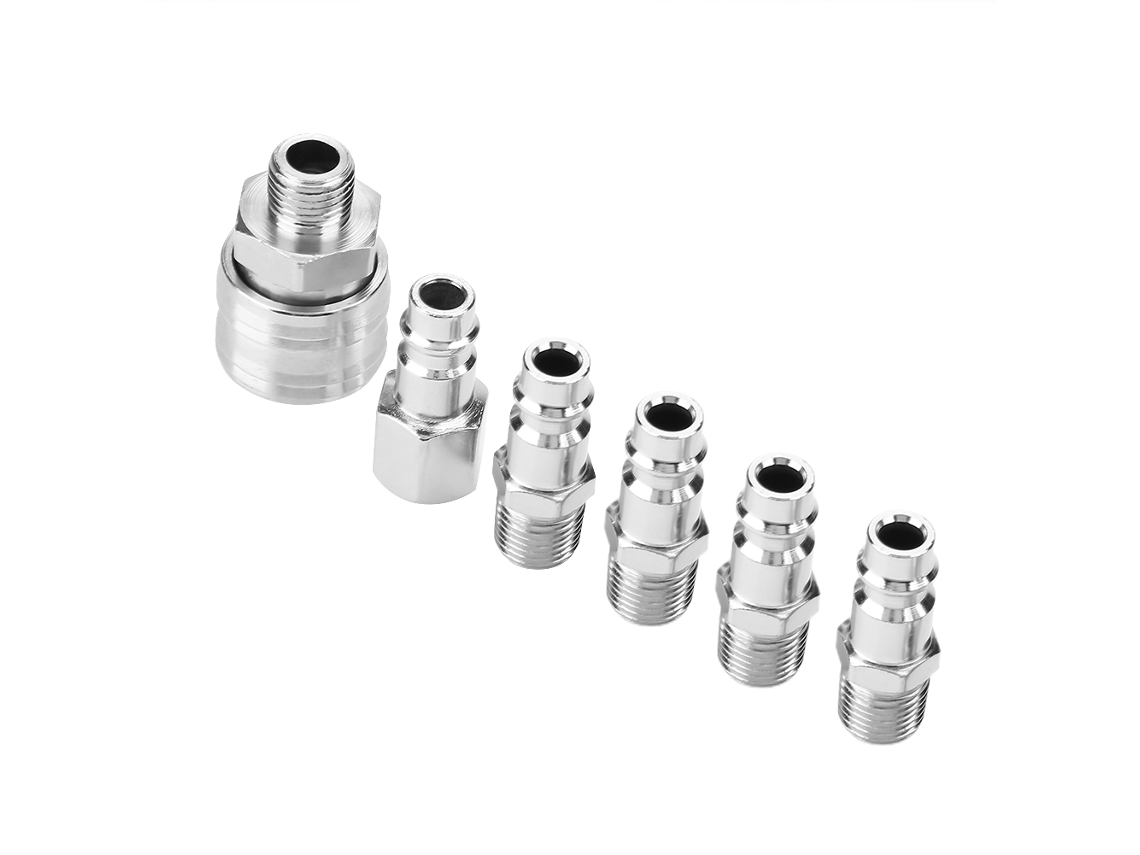 Conjunto Conector Rápido Bsp 1/4" Aço Ar