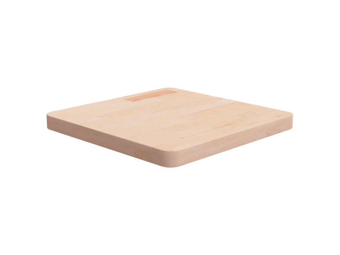 Vidaxl Tampo De Mesa Quadrado 50x50x4 Cm Carvalho Maciço Não Tratado