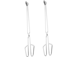 Conjunto De 2 Pinças Para Lenha Cabilock Com Cabo Longo Em Aço, Para Uso Interno E Externo, Ferramenta Fácil De