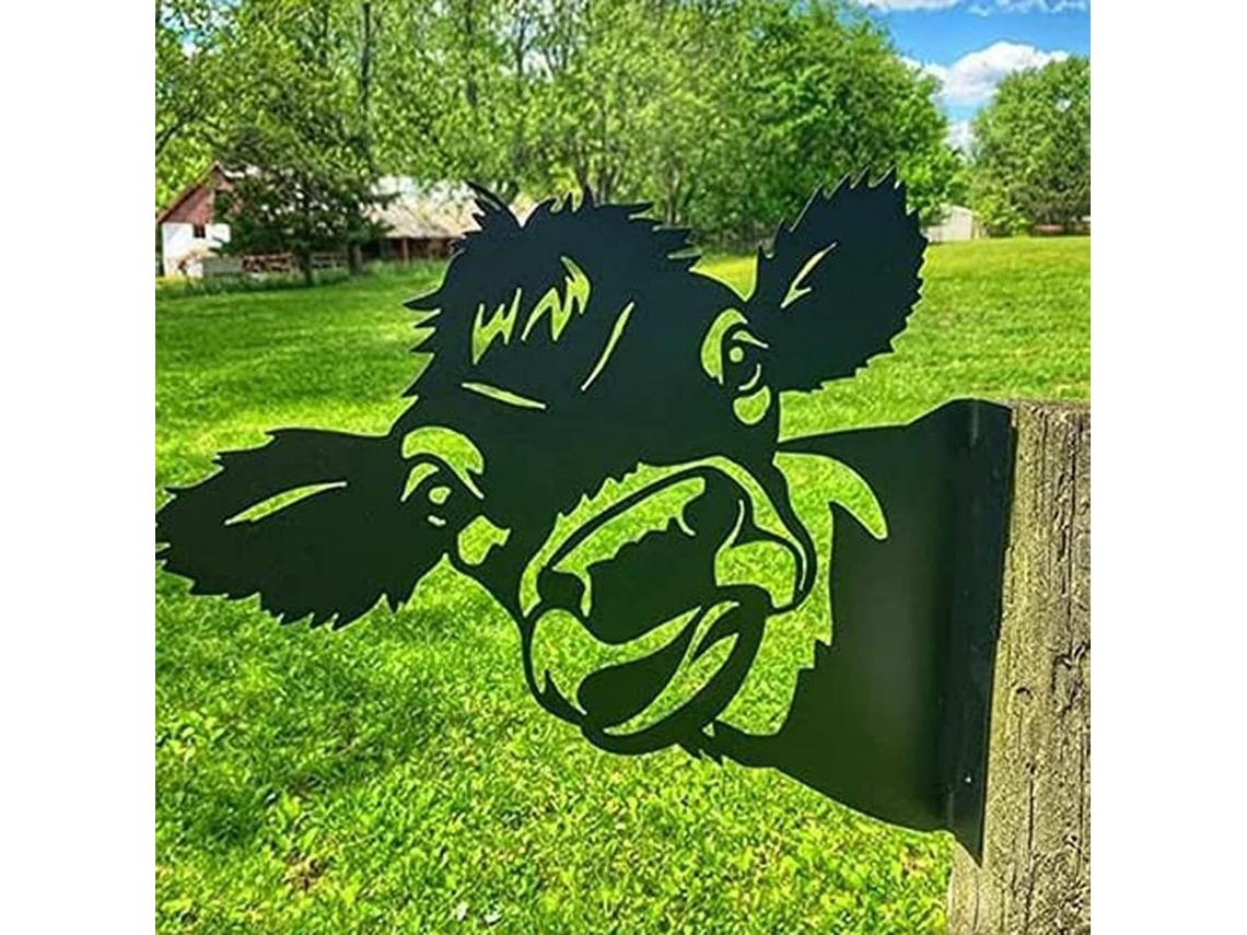 Decoración De Metal Para Jardín, Arte Colgante De Granja, Decoración De Cerca Al Aire Libre, Regalo Para Papá Y Abuelo