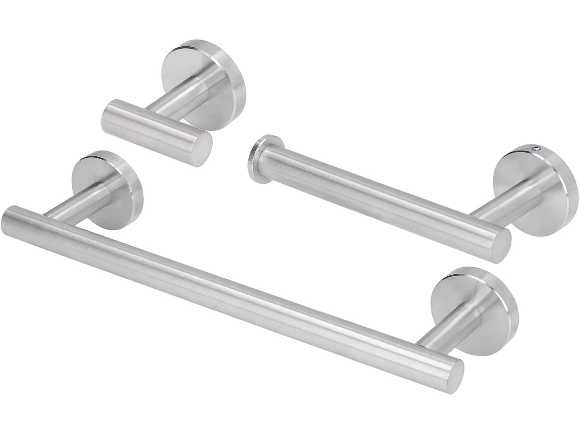 Suporte Para Toalhas Em Aço Inoxidável, Bordas Lisas, Resistente À Ferrugem, Para Banheiro, Guarda Roupa, Cozinha E