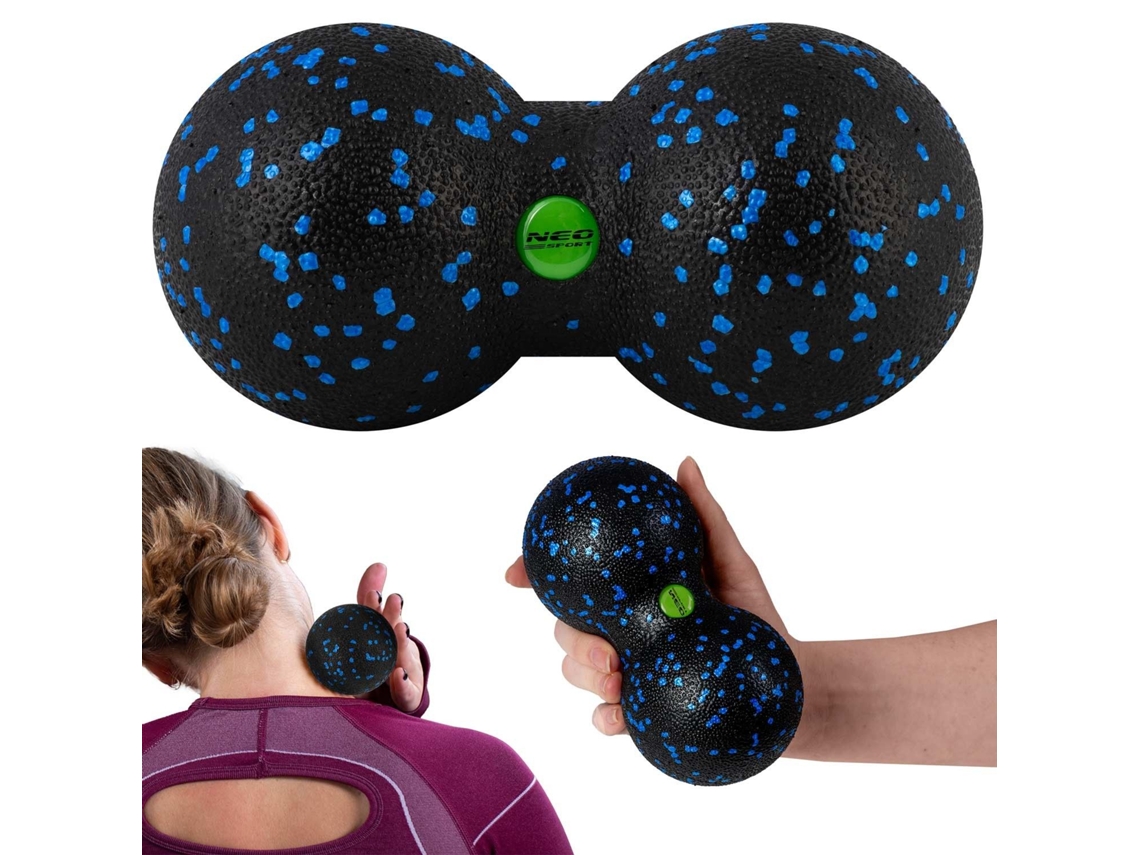 Bola Dupla De Massagem E Fitness Ns-966 Preta/azul