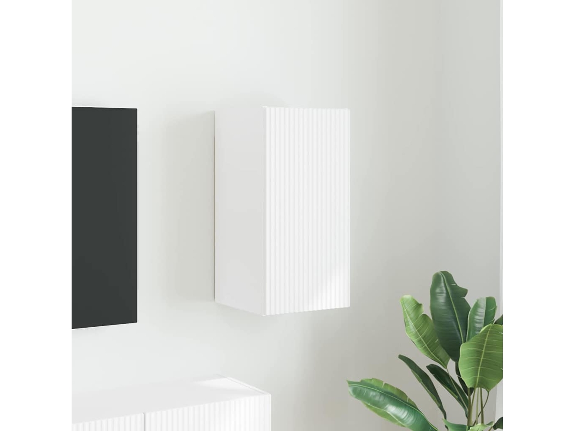 Vidaxl Armário De Tv De Parede Branco 30 X 31 X 60 Cm