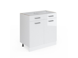 Unidade de gaveta base VICCO R-Line branco brilhante 80 cm