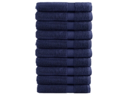 Vidaxl Toalhas Premium Solund 10 Pcs 100x200 Cm 600 Gsm Azul-marinho